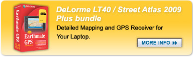 DeLorme Earthmate LT40 GPS with Street Atlas 2009 Plus