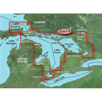 Garmin BlueChart g2 Vision Lake Huron Lake St Clair vus017r