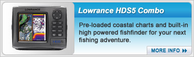 Lowrance HDS 5 Multifunction GPS Fishfinder with Coastal Charts