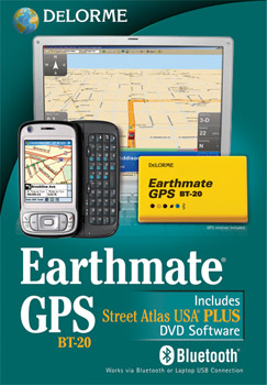 DeLorme Earthmate BT 20 Bluetooth GPS with Street Atlas 2010 Plus