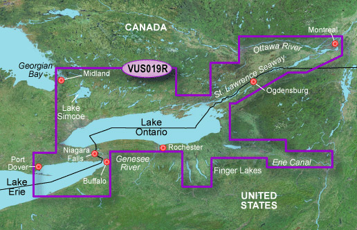 Garmin Bluechart G2 Vision Lake Ontario Chart - VUS019R
