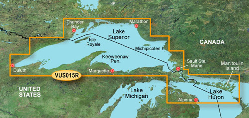 Garmin Bluechart G2 Vision Lake Superior Chart - VUS015R