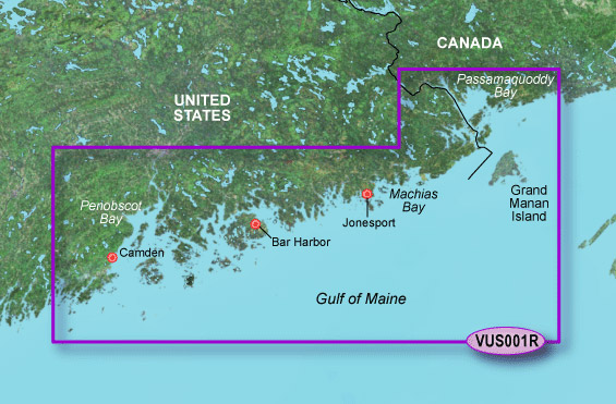 Garmin Bluechart G2 Vision North Maine Chart - VUS001R