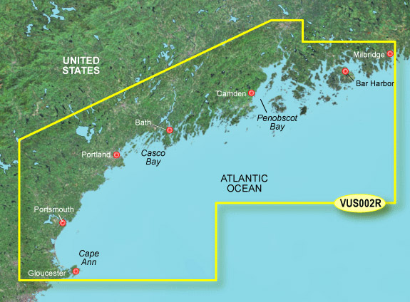 Garmin Bluechart G2 Vision South Maine Chart - VUS002R