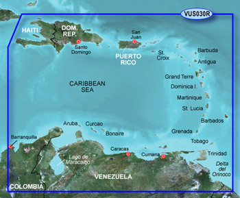 Garmin Bluechart G2 Vision Southeast Caribbean Chart - VUS030R
