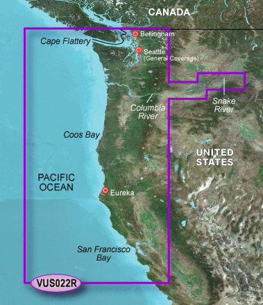 Garmin Bluechart G2 Vision Washington to N. California Chart - VUS022R