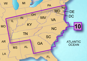 Garmin Topo 100K microSD Region 10 - Mid-Atlantic