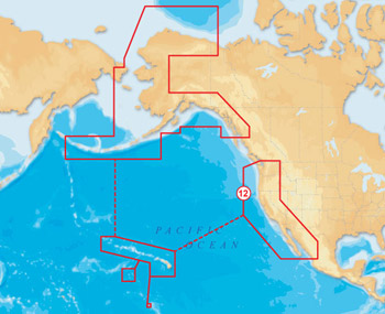 Navionics XL9 12XG USA - West on CF