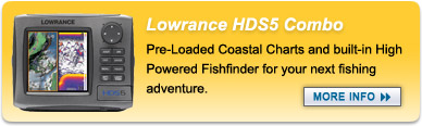 Lowrance HDS 5 Multifunction GPS Fishfinder with Coastal Charts