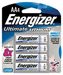 4 Pack AA Energizer Ultimate Lithium Batteries