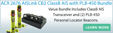 ACR 2676 AISLink CB2 ClassB AIS with GPS PLB-450 Value Bundle
