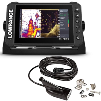 LOWRANCE ELITE-7 WITH BROADBAND TRANSDUCER - McLaughlin Auctioneers, LLC