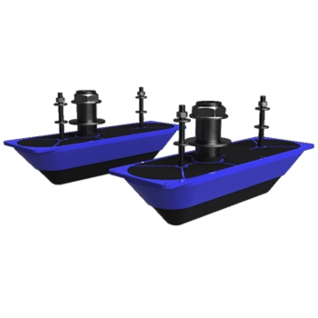 Navico StructureScan 3D Stainless Steel  Thru-Hull Transducer Pair
