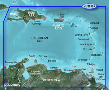 Garmin Bluechart G3 Vision HD Southeast Caribbean Chart - VUS030R