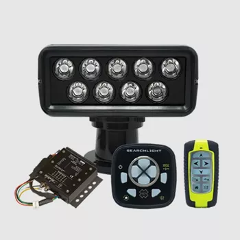 ACR RCL-100 LED Search Light Black with URP-103, URC-104 and URH-103