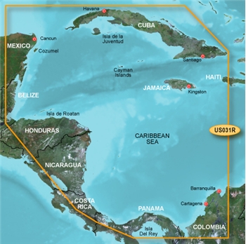 Garmin Bluechart G3 Vision Southwest Caribbean Chart - VUS031R