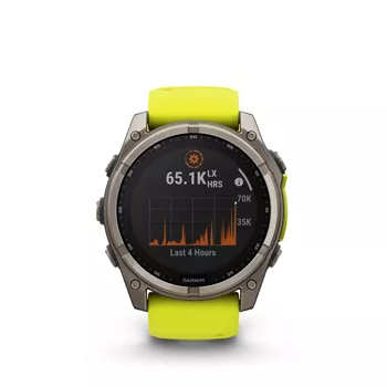 Garmin Fenix 8 51mm Sapphire Solar Titanium with Amp Yellow/Graphite Band