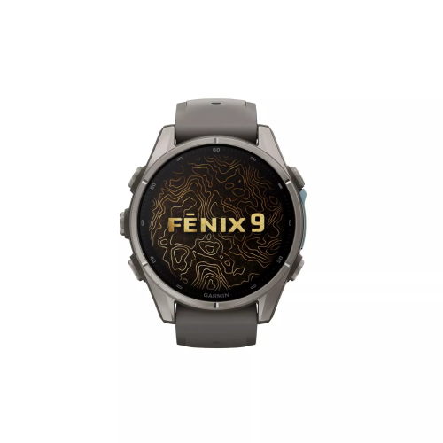 Garmin Fenix 9 43mm Titanium with Pebble Gray Band