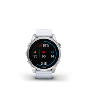 Garmin Fenix 7s Silver with Whitestone Band