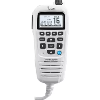 Icom HM 195G CommandMic IV White with White LCD Display
