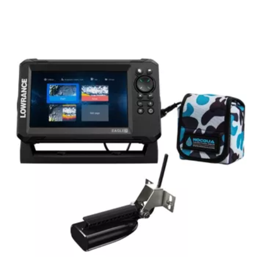 Lowrance Eagle 7 with C-Map Discover Charts and Splitshot Transducer with Nocqua Power Bundle