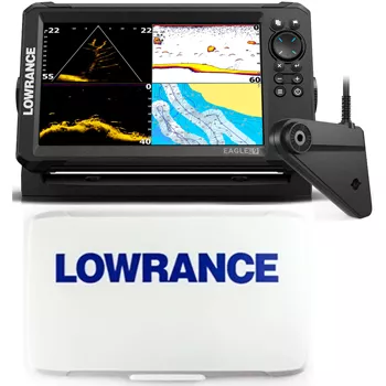 Lowrance Eagle Eye 9 with U.S. Inland Charts and Transducer with Protective Cover Bundle