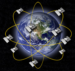 24 Satellites orbit the earth available for the whole world to use