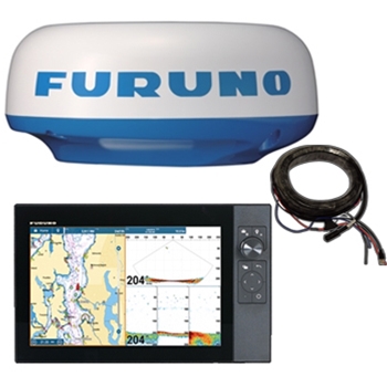 Furuno TZTouch3 12" Chartplotter Fishfinder and DRS4DL Plus Radar Bundle 