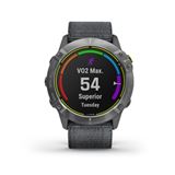 Garmin Enduro GPS Watch Steel with Gray UltraFit Nylon Strap