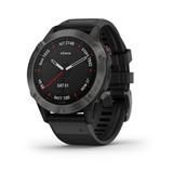 Garmin Fenix 6 Sapphire Carbon Gray DLC GPS Watch with Black Band