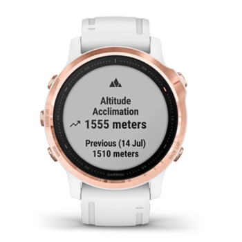 Garmin Fenix 6s Pro Rose Gold with White Band GPS Watch