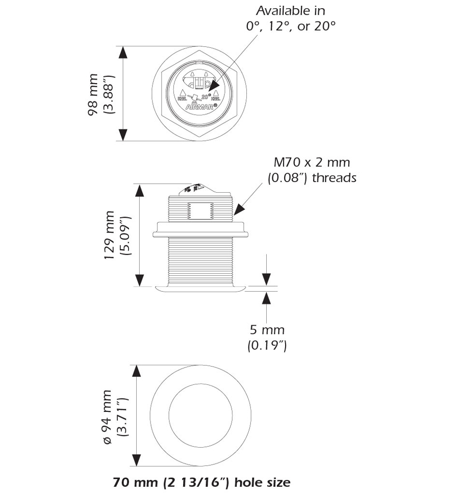 B75 Dimensions B75 Dimensions
